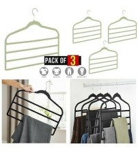 3 Pcs 3 Layer Anti-Slip and Durable Suit Scarf Paper Cloth Hanger